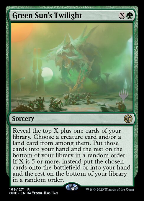 Green Sun's Twilight (169p) - Phyrexia: All Will Be One Promos - Game On