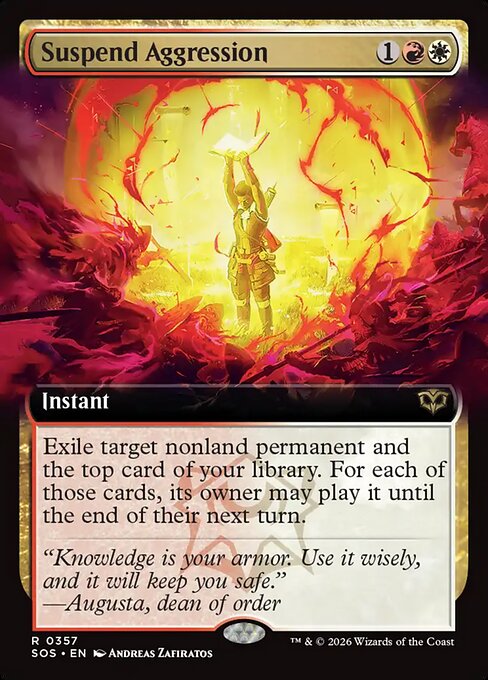 Suspend Aggression (357) - EXTENDED ART (Foil) - Secrets of Strixhaven - Game On