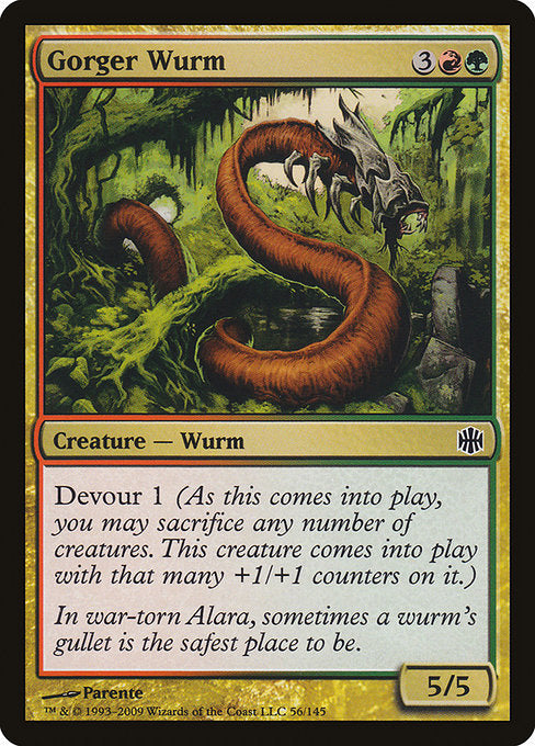 Gorger Wurm (56) (Foil) - Alara Reborn - Game On