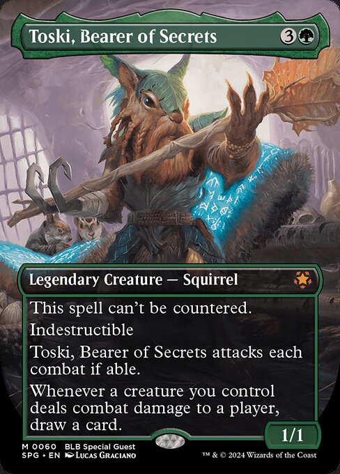 Toski, Bearer of Secrets (60) - BORDERLESS - FULL ART - Special Guests - Game On