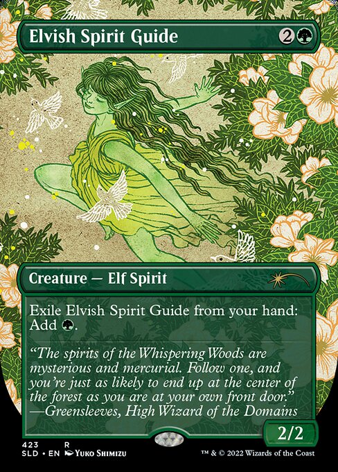 Elvish Spirit Guide (423) - BORDERLESS - FULL ART (Foil) - Secret Lair Drop - Game On