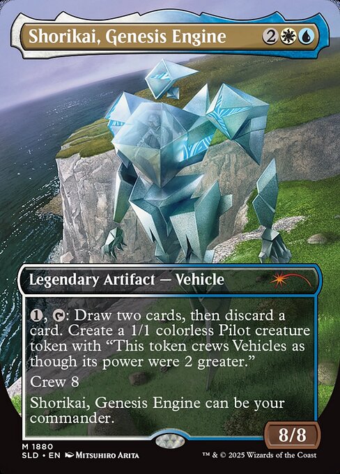 Shorikai, Genesis Engine (1880) - BORDERLESS - FULL ART - Secret Lair Drop - Game On