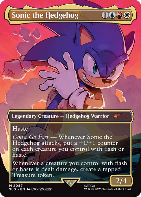 Sonic the Hedgehog (2087) - BORDERLESS - FULL ART - Secret Lair Drop - Game On