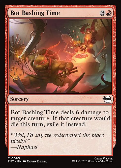 Bot Bashing Time (85) (Foil) - Teenage Mutant Ninja Turtles - Game On
