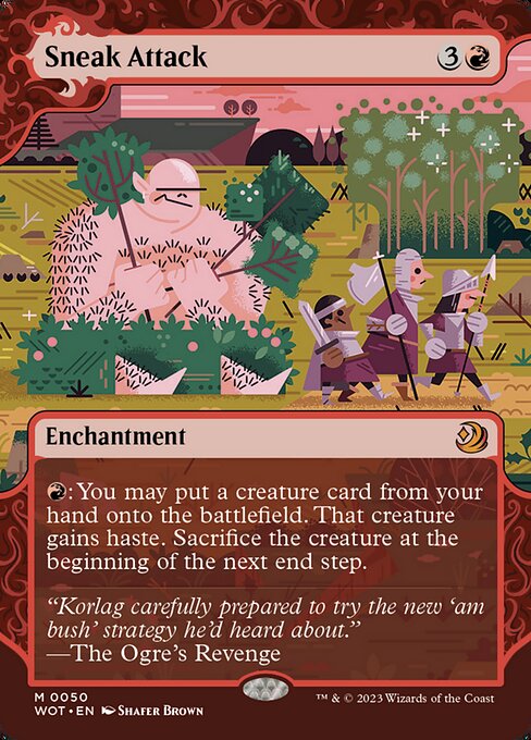Sneak Attack (50) - BORDERLESS - Wilds of Eldraine: Enchanting Tales - Game On