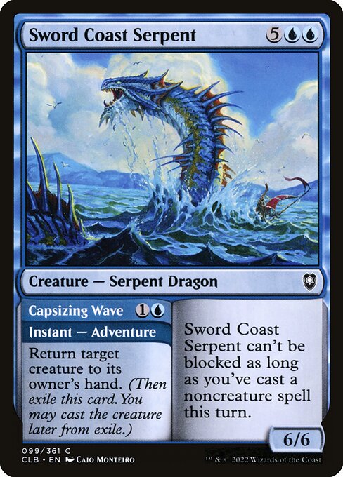 Sword Coast Serpent // Capsizing Wave (99) - Commander Legends: Battle for Baldur's Gate - Game On
