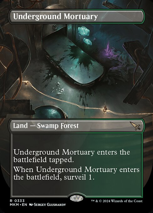 Underground Mortuary (333) - BORDERLESS - FULL ART - Murders at Karlov Game On Underground Mortuary (333) - BORDERLESS - FULL ART - Murders at Karlov Game On