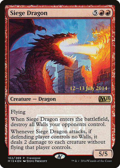 Siege Dragon (162) (Foil) - Magic 2015 Promos - Game On