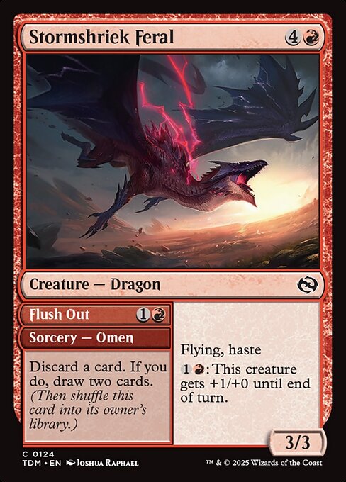 Stormshriek Feral // Flush Out (124) (Foil) - Tarkir: Dragonstorm - Game On