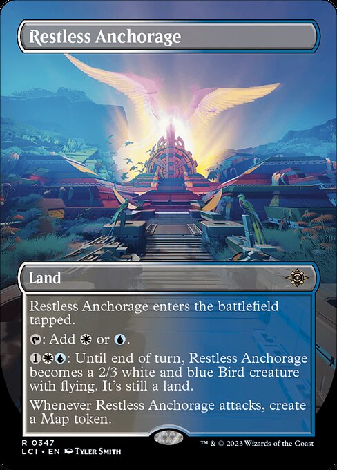 Restless Anchorage (347) - BORDERLESS - FULL ART (Foil) - The Lost Caverns of Ixalan - Game On