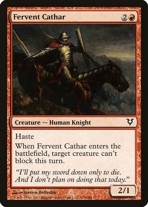 Fervent Cathar (135) (Foil) - Avacyn Restored - Game On