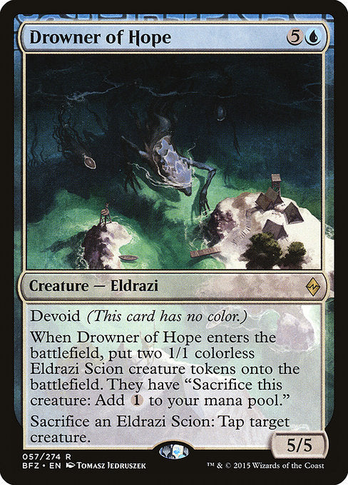 Drowner of Hope (57) (Foil) - Battle for Zendikar - Game On