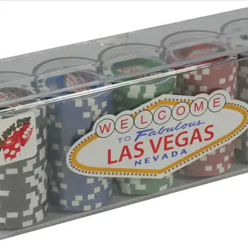 100 Poker Chips 11.5g in Acrylic Tray - Classic - Game On