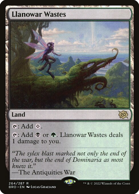 Llanowar Wastes (264) (Foil) - The Brothers' War - Game On