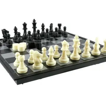 Combo Set - 12" Magnetic Chess with Checkers - Classic - Game On