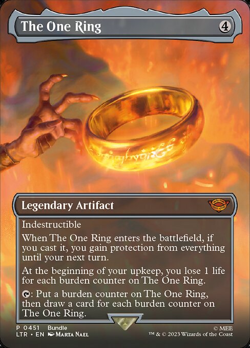 The One Ring (451) - BORDERLESS - FULL ART (Foil) - The Lord of the Ri Game On The One Ring (451) - BORDERLESS - FULL ART (Foil) - The Lord of the Ri Game On