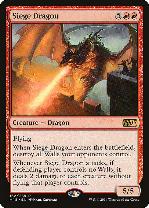 Siege Dragon (162) (Foil) - Magic 2015 - Game On