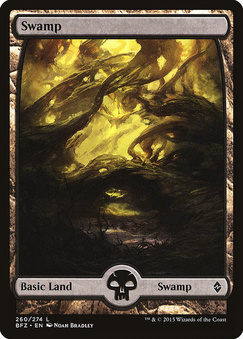 Swamp (260) - FULL ART - Battle for Zendikar - Game On