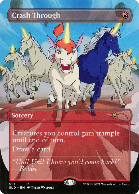 Crash Through (591) - BORDERLESS - FULL ART (Foil) - Secret Lair Drop - Game On