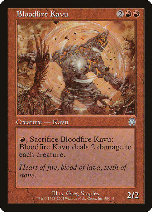 Bloodfire Kavu (58) (Foil) - Apocalypse - Game On