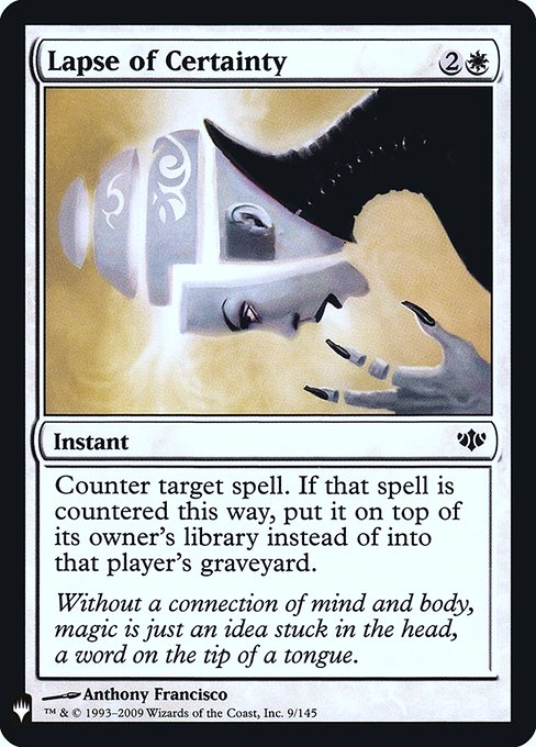 Lapse of Certainty (CON-9) (Foil) - The List - Game On