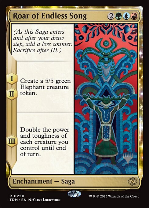 Roar of Endless Song (220p) (Foil) - Tarkir: Dragonstorm Promos - Game On