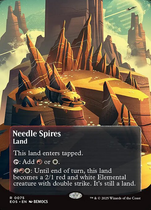 Needle Spires (75) - BORDERLESS - FULL ART (Foil) - Edge of Eternities: Stellar Sights - Game On