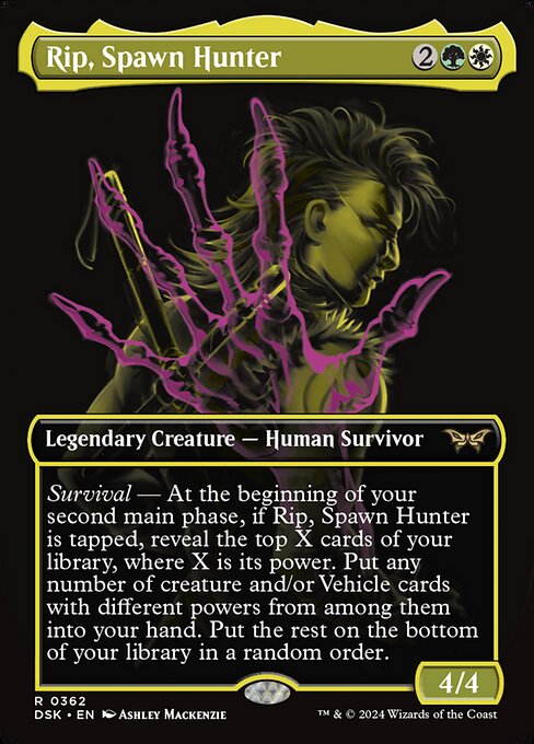 Rip, Spawn Hunter (362) - BORDERLESS - FULL ART (Foil) - Duskmourn: House of Horror - Game On