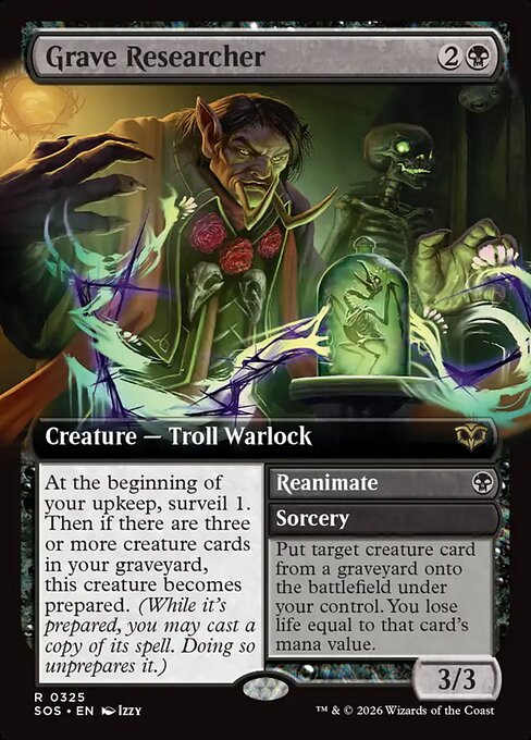 Grave Researcher // Reanimate (325) - EXTENDED ART - Secrets of Strixhaven - Game On