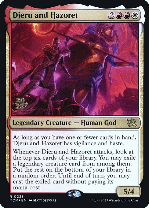 Djeru and Hazoret (221s) (Foil) - March of the Machine Promos - Game On