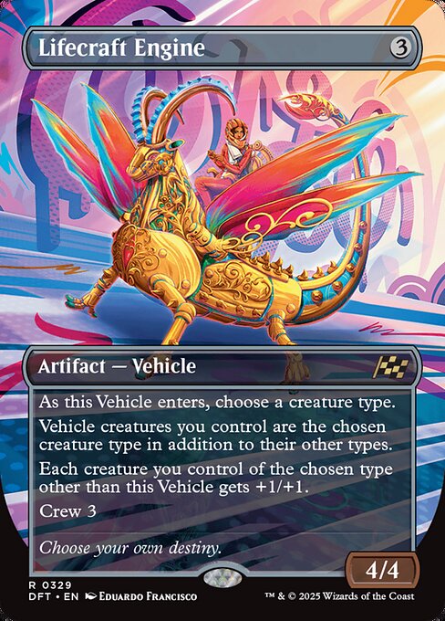 Lifecraft Engine (329) - BORDERLESS - FULL ART (Foil) - Aetherdrift - Game On