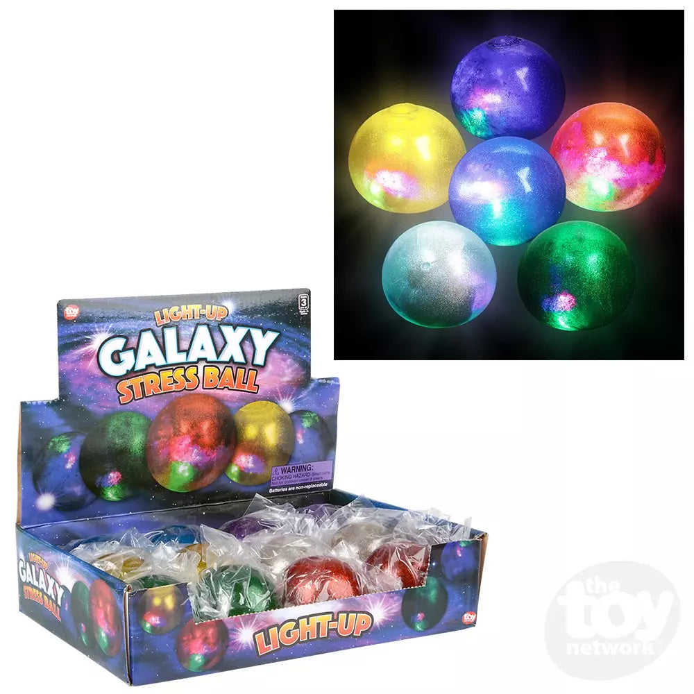 2.5" Light-up Galaxy Stress Bal - Game On