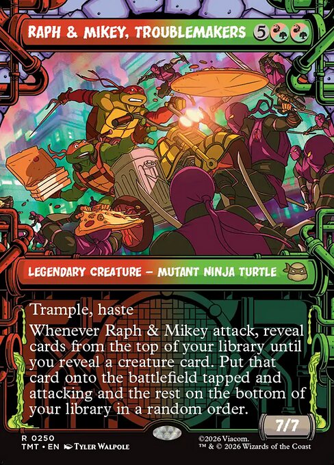 Raph & Mikey, Troublemakers (250) - BORDERLESS (Foil) - Teenage Mutant Ninja Turtles - Game On