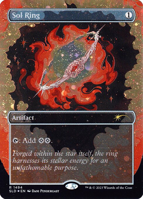 Sol Ring (1494★) - BORDERLESS - FULL ART (Foil) - Secret Lair Drop - Game On
