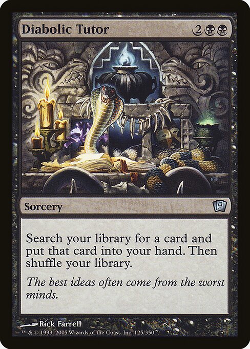Diabolic Tutor (125★) - Ninth Edition - Game On