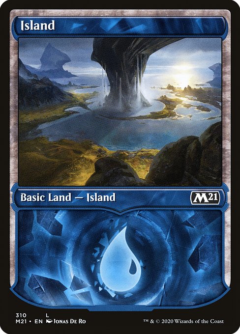 Island (310) - SHOWCASE (Foil) - Core Set 2021 - Game On