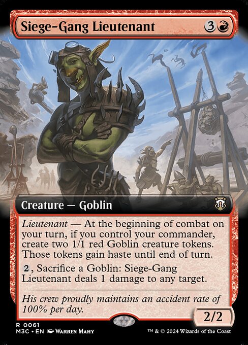 Siege-Gang Lieutenant (61) - EXTENDED ART - Modern Horizons 3 Commander - Game On