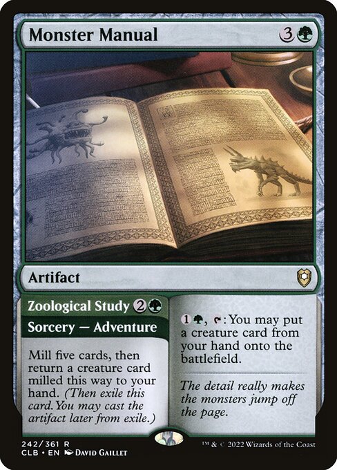 Monster Manual // Zoological Study (242) (Foil) - Commander Legends: Battle for Baldur's Gate - Game On