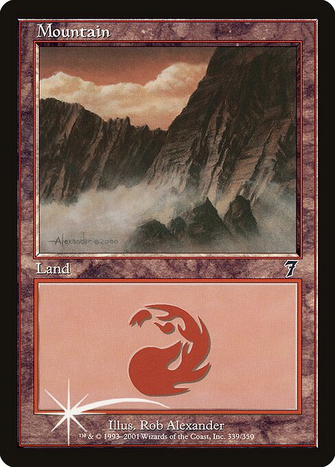 Mountain (339★) (Foil) - Seventh Edition - Game On