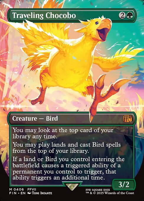 Traveling Chocobo (406) - BORDERLESS - FULL ART (Foil) - Final Fantasy - Game On