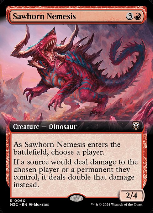 Sawhorn Nemesis (60) - EXTENDED ART - Modern Horizons 3 Commander - Game On