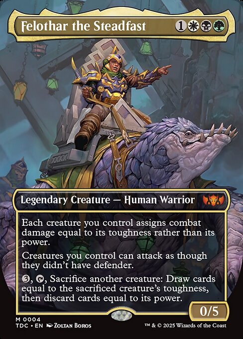Felothar the Steadfast (4) - BORDERLESS - FULL ART (Foil) - Tarkir: Dragonstorm Commander - Game On