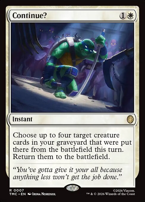 Continue? (7) (Foil) - Teenage Mutant Ninja Turtles Eternal - Game On