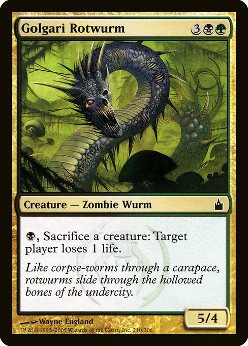 Golgari Rotwurm (210) (Foil) - Ravnica: City of Guilds - Game On