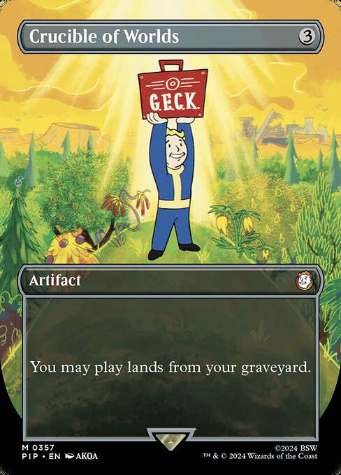 Crucible of Worlds (357) - BORDERLESS - FULL ART - Fallout - Game On