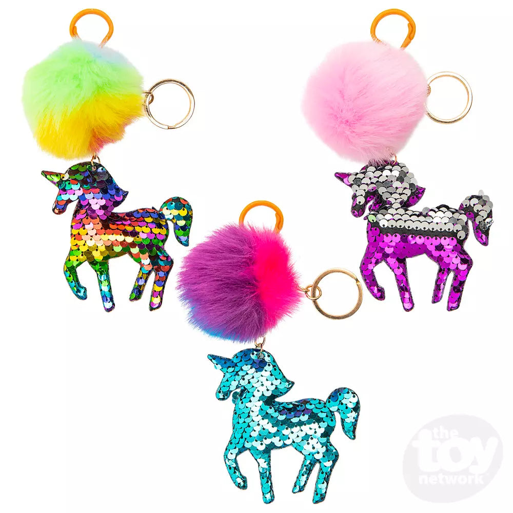 3.5" Sequin Unicorn Clip-on - Game On