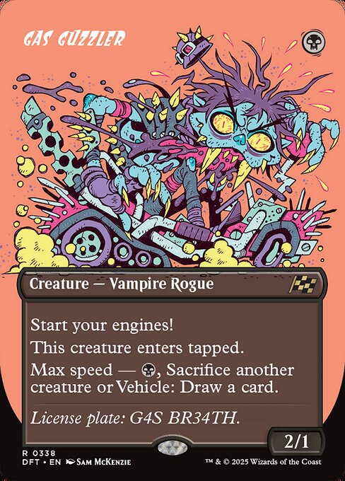 Gas Guzzler (338) - BORDERLESS - FULL ART (Foil) - Aetherdrift - Game On