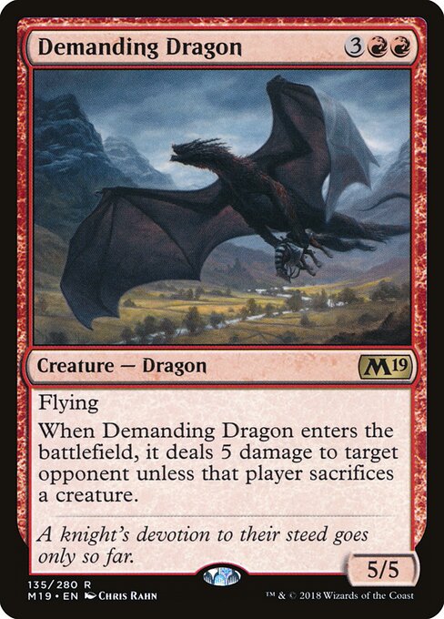 Demanding Dragon (135) (Foil) - Core Set 2019 - Game On
