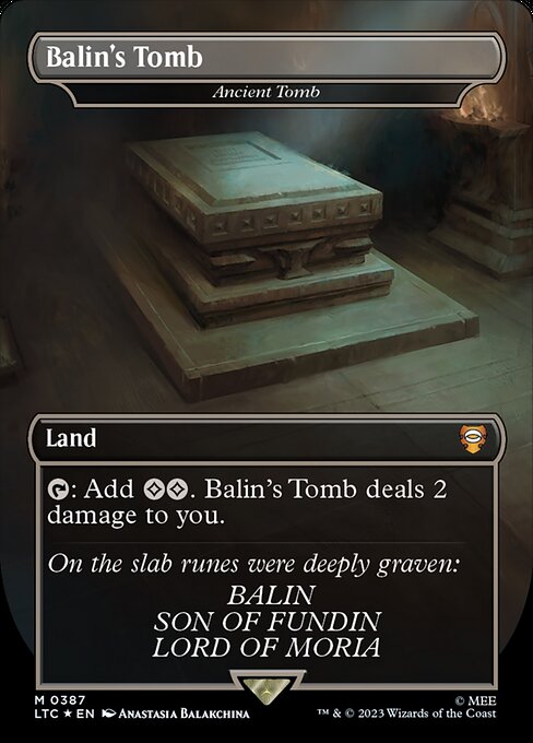 Ancient Tomb (387) - BORDERLESS - FULL ART (Foil) - Tales of Middle-earth Commander - Game On