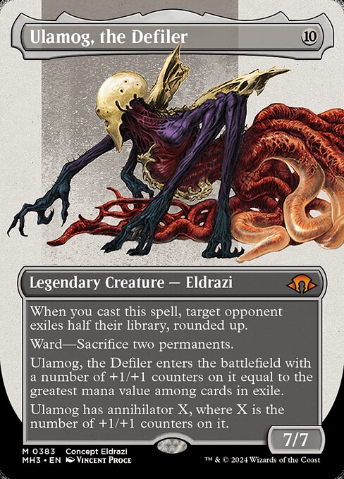 Ulamog, the Defiler (383) - BORDERLESS - FULL ART - Modern Horizons 3 - Game On
